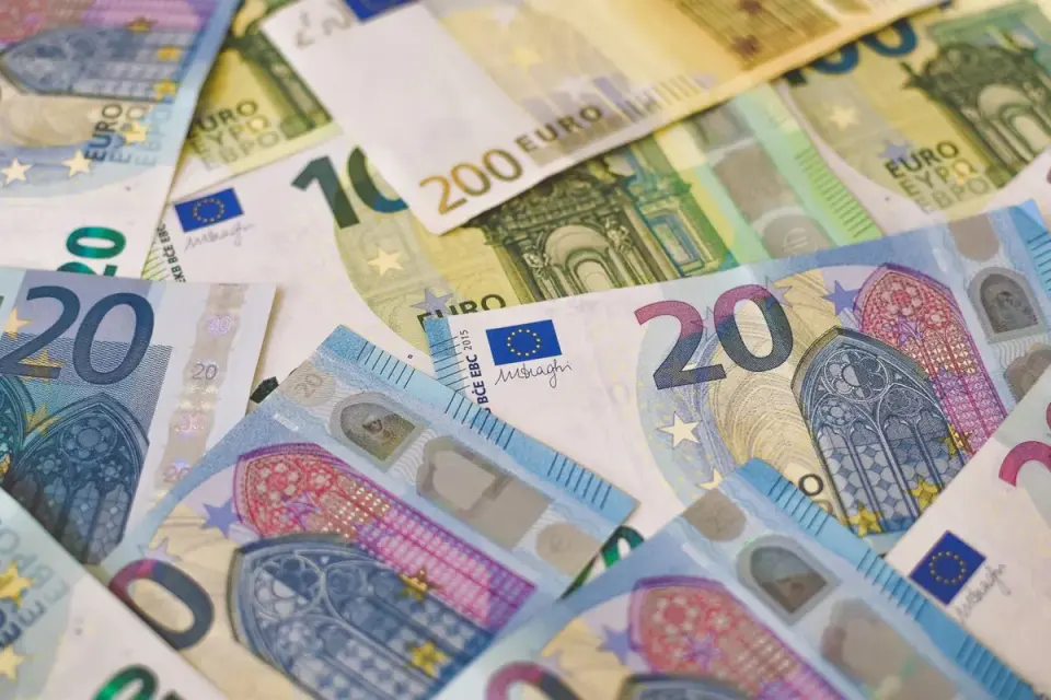 High-quality image of various Euro banknotes showcasing Europe’s currency in detail. - Photo by…